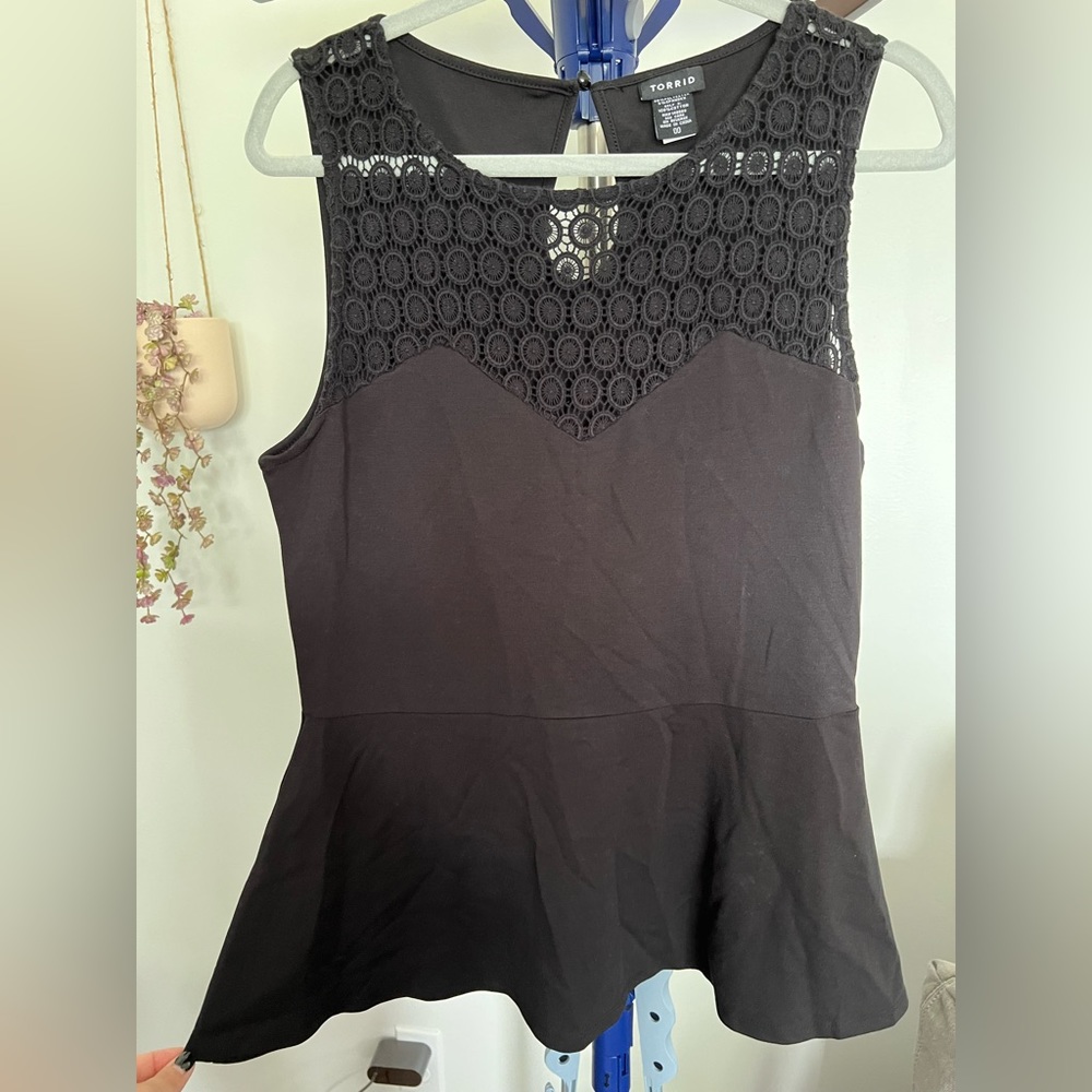 Torrid Peplum Tank Top - Size 00